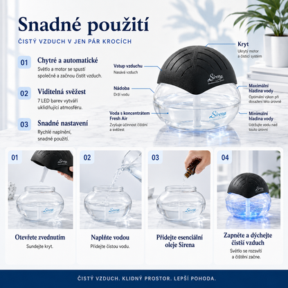 Monrei™ – Vodní čistička vzduchu s LED osvětlením